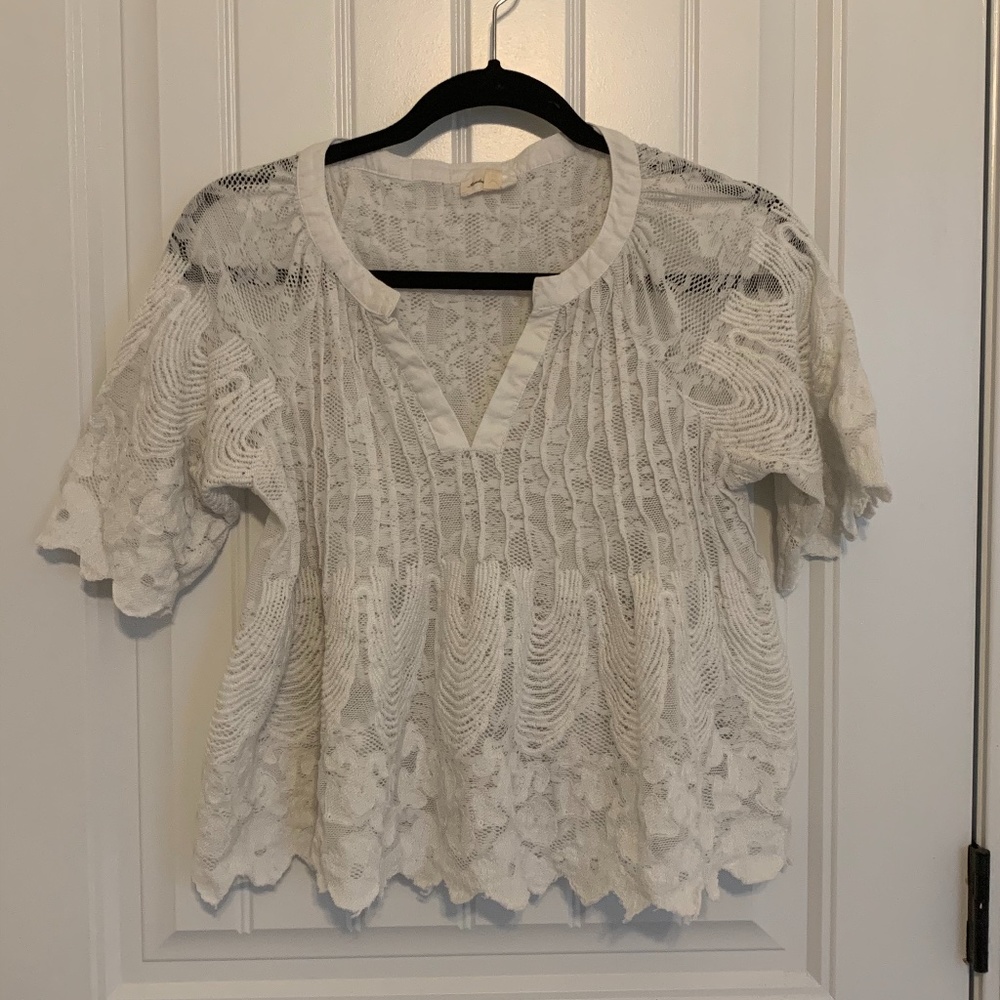 White lace top